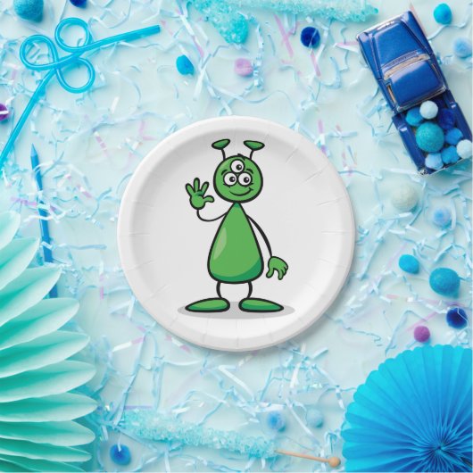 Cartoon Martian Pappteller (Party)