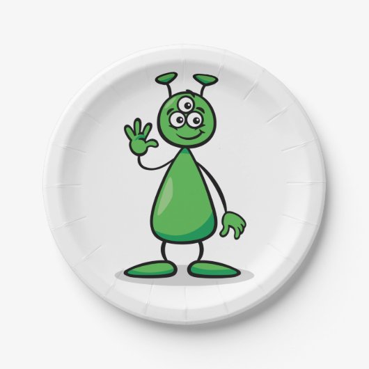 Cartoon Martian Pappteller (Vorderseite)
