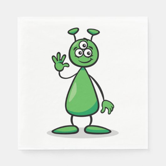 Cartoon Martian Serviette (Vorderseite)