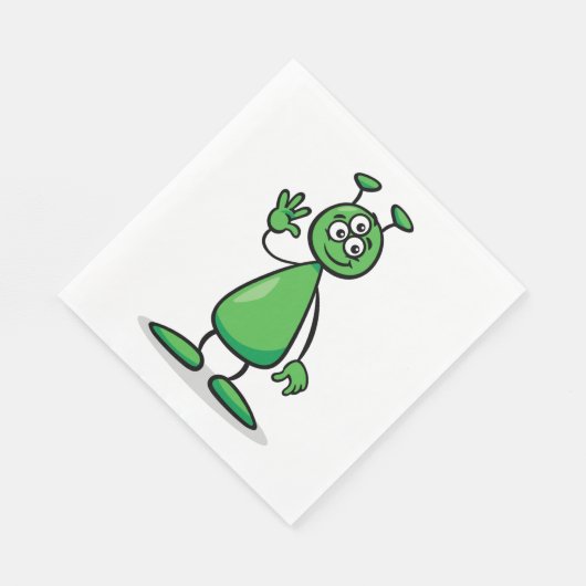 Cartoon Martian Serviette (Ecke)