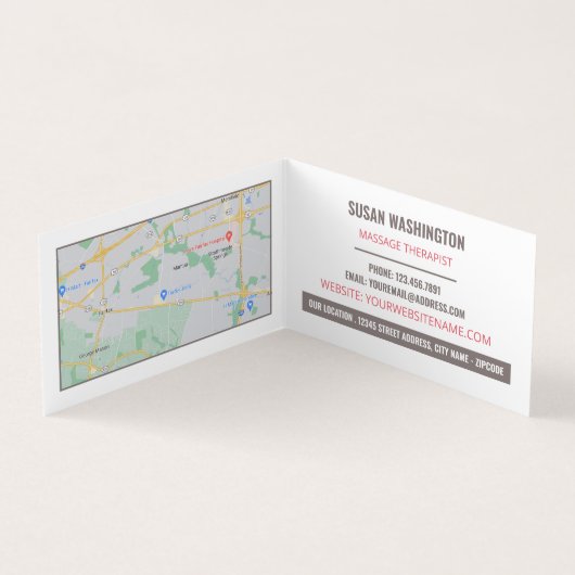 Cartoon Massage, Massagetherapeut, Loyalität des S Visitenkarten (Innenseite)