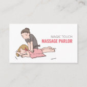Cartoon Massage, Massagetherapeut Visitenkarte (Vorderseite)