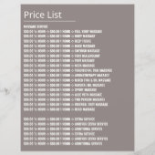 Cartoon Massage, Massagetherapie, Massageraum Flyer (Hinten)