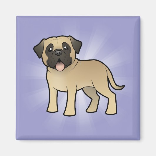 Cartoon Mastiff / Bullmastiff Magnet (Vorne)