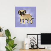 Cartoon Mastiff / Bullmastiff Poster (Heimbüro)