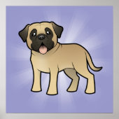 Cartoon Mastiff / Bullmastiff Poster (Vorne)