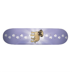 Cartoon Mastiff/Bullmastiff Skateboard