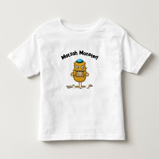 Cartoon Matzah Monster Pessach T - Shirt (Vorderseite)