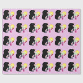 Cartoon-Maulwurfcocktail Geschenkpapier (Flach)