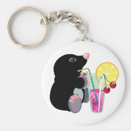 Cartoon-Maulwurfcocktail Schlüsselanhänger