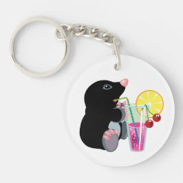 Cartoon-Maulwurfcocktail Schlüsselanhänger