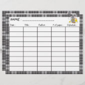 Cartoon-Maus-Doppelseitenleseprotokoll (Vorne/Hinten)