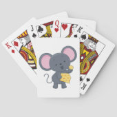 Cartoon Maus mit Käse Adorable Animal Spielkarten (Rückseite)