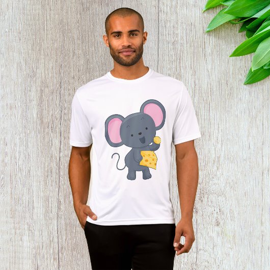 Cartoon Maus mit Käse Adorable Animal T-Shirt