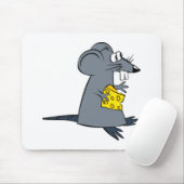 Cartoon-Maus mit Käse Mousepad (Mit Mouse)