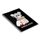 Cartoon Maus Spaß Nurse Notebook Notizblock (Rechte Seite)