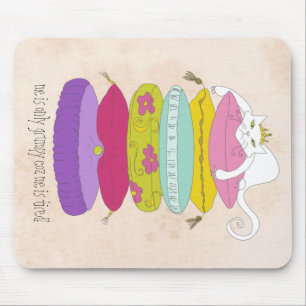 Cartoon-Mausunterlage der mürrischen Katze lustig Mousepad