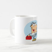 Cartoon Mechanische Kaffeemaschine Tasse (Vorderseite Links)