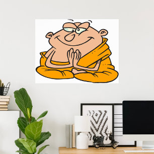 Cartoon Meditation Poster