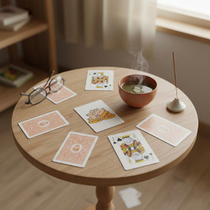 Cartoon Meditationsleiter Spielkarten