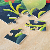 Cartoon Meerjungfrau mit Fisch Puzzle (Seite)