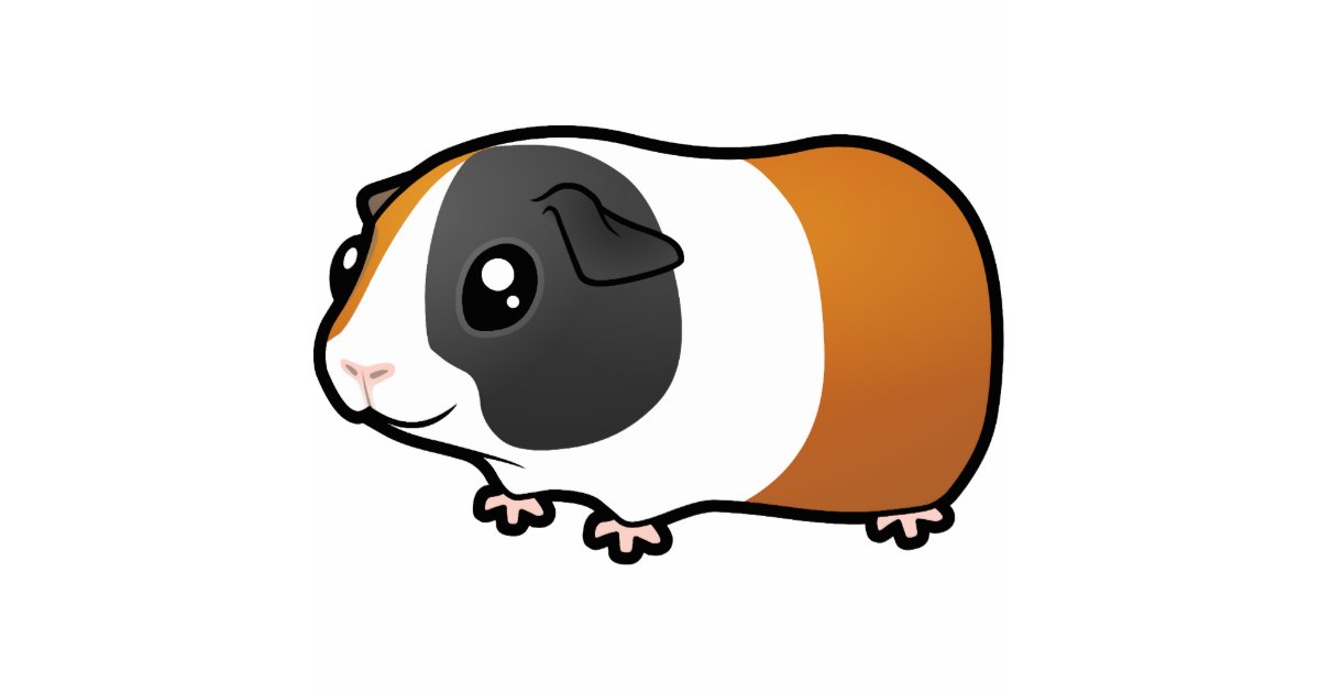 Cartoon-Meerschweinchen (glattes Haar) Fotoskulptur Magnet | Zazzle.de