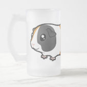 Cartoon-Meerschweinchen (glattes Haar) Mattglas Bierglas (Links)