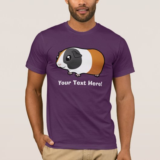 Cartoon-Meerschweinchen (glattes Haar) T-Shirt (Vorderseite)