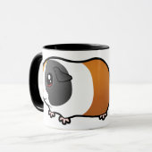 Cartoon-Meerschweinchen (glattes Haar) Tasse (Vorderseite Links)