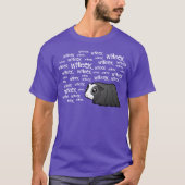 Cartoon-Meerschweinchen (langes Haar) T-Shirt (Vorderseite)