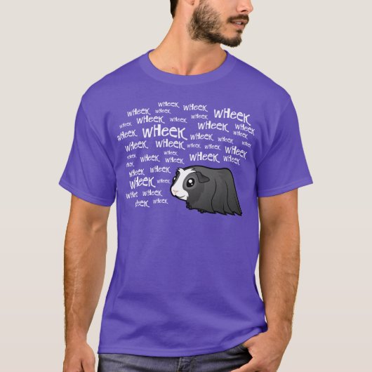 Cartoon-Meerschweinchen (langes Haar) T-Shirt (Vorderseite)