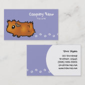 Cartoon-Meerschweinchen (schäbig) Visitenkarte (Vorne/Hinten)