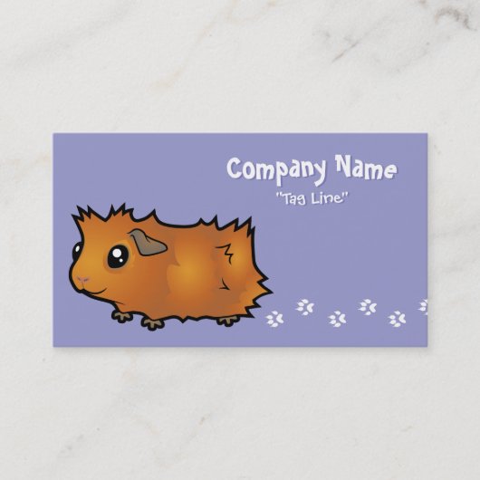 Cartoon-Meerschweinchen (schäbig) Visitenkarte (Vorderseite)