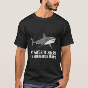 Cartoon Megalodon mein Lieblingshai ist ein Megalo T-Shirt