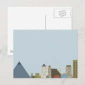 Cartoon Memphis Postkarte (Vorne/Hinten)