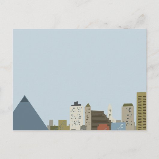 Cartoon Memphis Postkarte (Vorderseite)