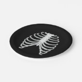 Cartoon menschlichen Rib Käfig Skelettknochen Hall Pappteller (Schrägansicht)