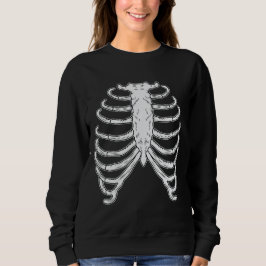 Cartoon menschlichen Rib Käfig Skelettknochen Hall Sweatshirt