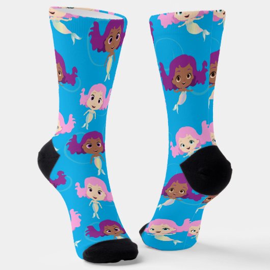 Cartoon Mermaid Pattern Socken (Gewinkelt)