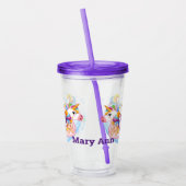 Cartoon Mermaids und Unicorn Custom Acryltrinkbecher (Links)