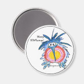 Cartoon Merry Christmas Kiwi Magnet (Vorderseite/Rückseite)