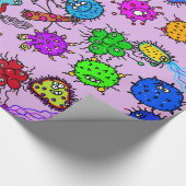 Cartoon-mikroskopische Geschenkpapier (Ecke)