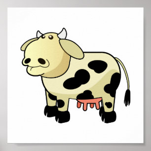 Cartoon-Milchkuh-Plakat Poster