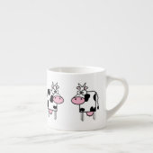 Cartoon Milchkühe Espresso Tasse (Rechts)