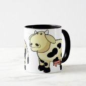 Cartoon Milchkühe Keramik Tasse (VorderseiteRechts)