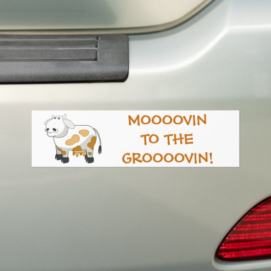 Cartoon Milchkühe "MOOOVIN!" Autoaufkleber (Auf Auto)