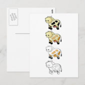 Cartoon Milchkühe Postkarte (Vorne/Hinten)