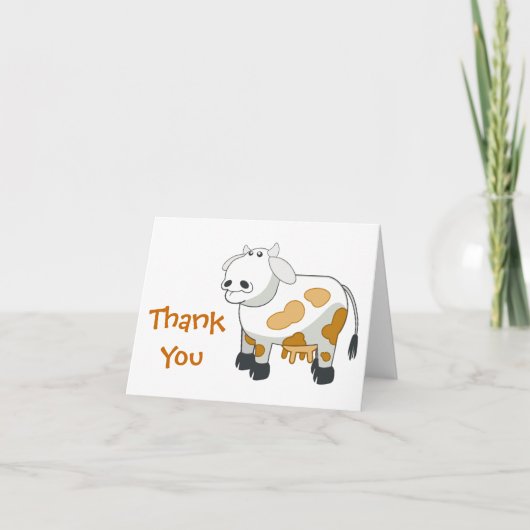 Cartoon Milchkühe Vielen Dank Note Card Dankeskarte (Vorderseite)