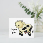 Cartoon Milchkühe Vielen Dank Postkarte (Stehend Vorderseite)