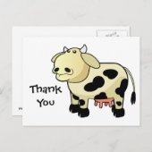 Cartoon Milchkühe Vielen Dank Postkarte (Vorne/Hinten)